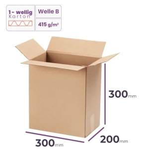  _Faltkarton_300x200x300_mm_-_welle_B/415_-_8000_Stück_