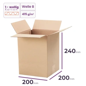 _Faltkarton_200x200x240_mm_-_welle_B/415_-_2400_Stück 