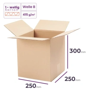   _Faltkarton_250x250x300_mm_-_ welle_ B/415_-_4080_Stück_