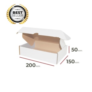 Karton Versandkarton 200x150x50 mm - weiß - Verpackung 40 Stück