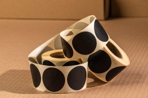 Sticker schwarze runde Aufkleber