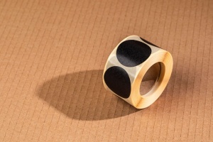 Sticker schwarze runde Aufkleber