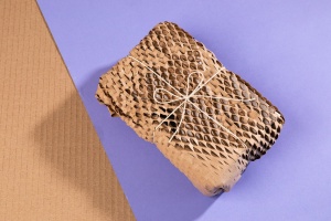 Waben-Packpapier 20 cm/100 m grau