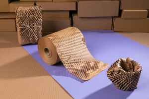 Waben-Packpapier 20 cm/100 m grau