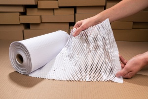 Waben-Packpapier 30 cm/100 m weiß