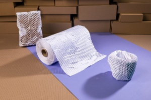 Waben-Packpapier 30 cm/100 m weiß