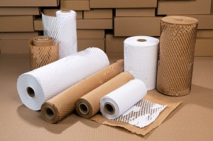 Waben-Packpapier 30 cm/100 m weiß