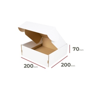 Maxibriefkarton 200x200x70 weiß