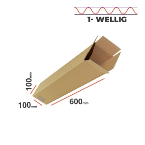Versandhülse Quadratisch 100x100x600 mm - Verpackung 15 Stück