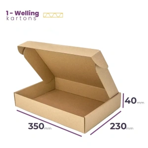 Karton Versandkarton 350x230x40 mm - Verpackung 40 Stück