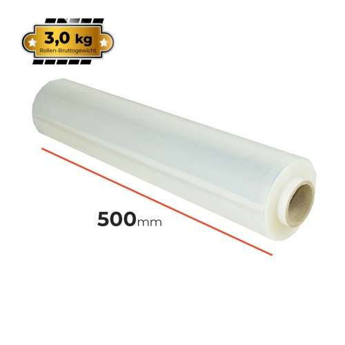 Stretchfolie 500 mm 3 kg transparent 23 my