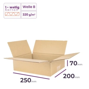   _Faltkarton_250x200x70_mm_-_welle_B/320_-_11600_Stück_