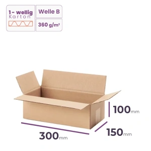   _Faltkarton_300x150x100_mm_-_welle_B/360_-_6800_Stück_