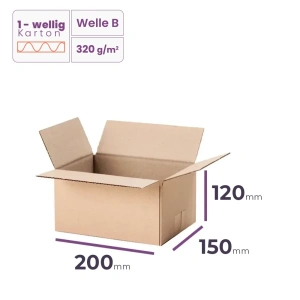 _Faltkarton_200x150x120_mm_-_welle_B/320_-_6800_Stück 