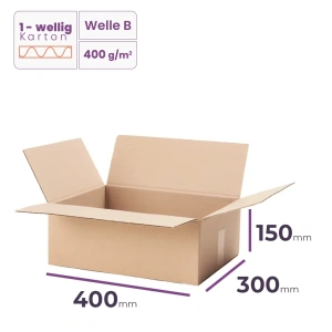 Kartony klapowe 400x300x150 Fala B 400g.webp