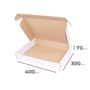 Versandkarton 400x300x70 weiß