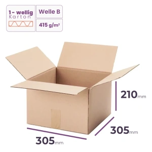 _Faltkarton_305x305x210_mm_-_welle_B/415_-_60_Stück 