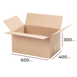 Faltkarton 600x400x300 welle EB - Verpackung 10 Stück