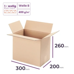 _Faltkarton_300x200x260_mm_-_welle_B/400_-_5280_Stück_