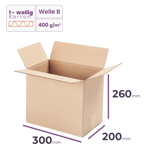_Faltkarton_300x200x260_mm_-_welle_B/400_-_5280_Stück_